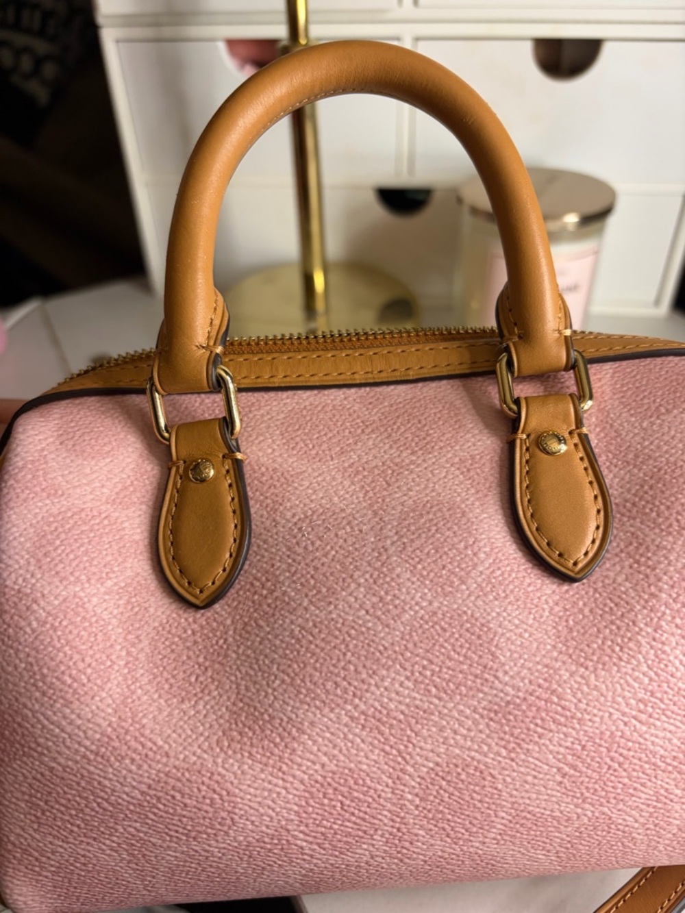 Coach Powder Pink Mini Rowan - Picture 8 of 13